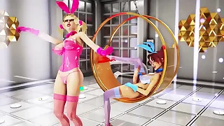Bunnies Riot Crestfallen Girl's Dance Regarding Front Horny Futa